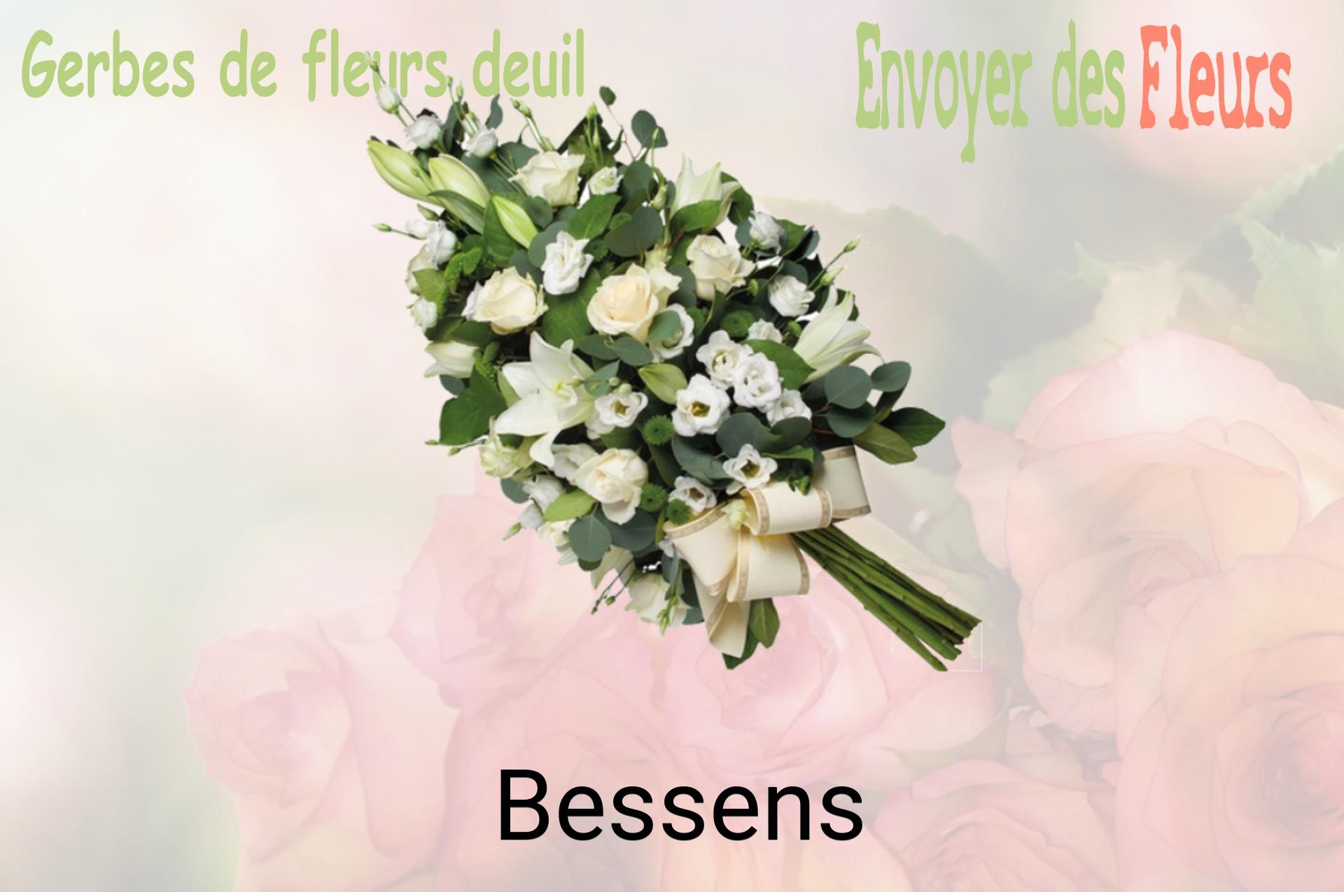 Gerbe de fleurs de deuil livrée à Bessens